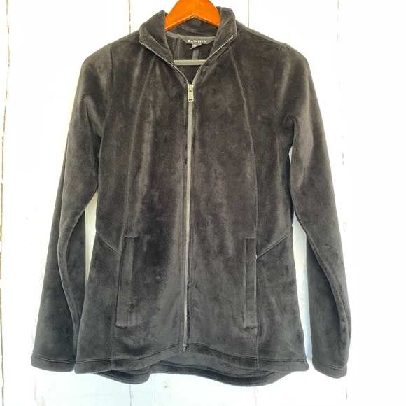 ATHLETA Double Cozy Karma Recover Full Zip Black Sweater Jacket Extra Small XS - Picture 4 of 11